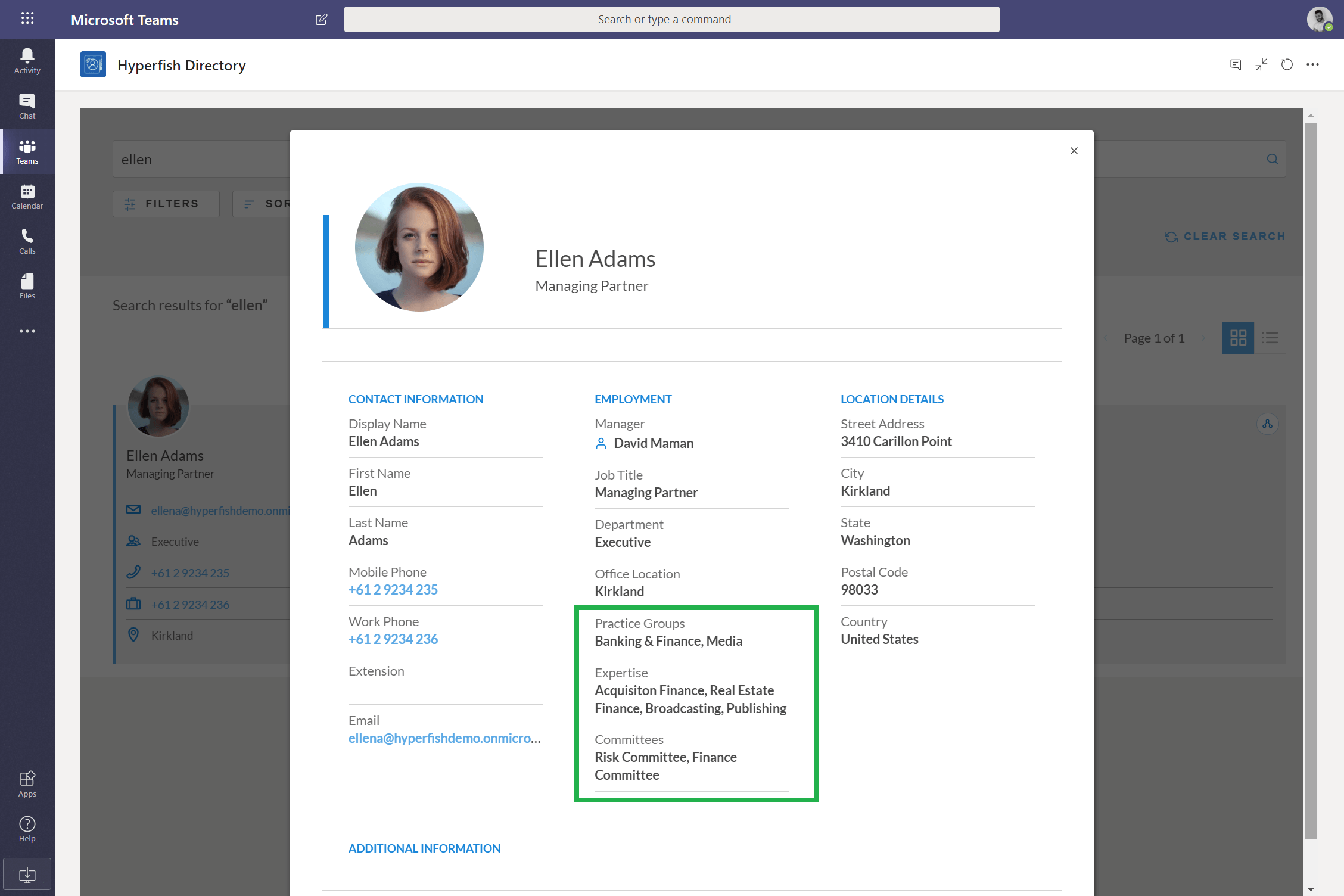 Legal Expertise Directory Sharepoint & Teams