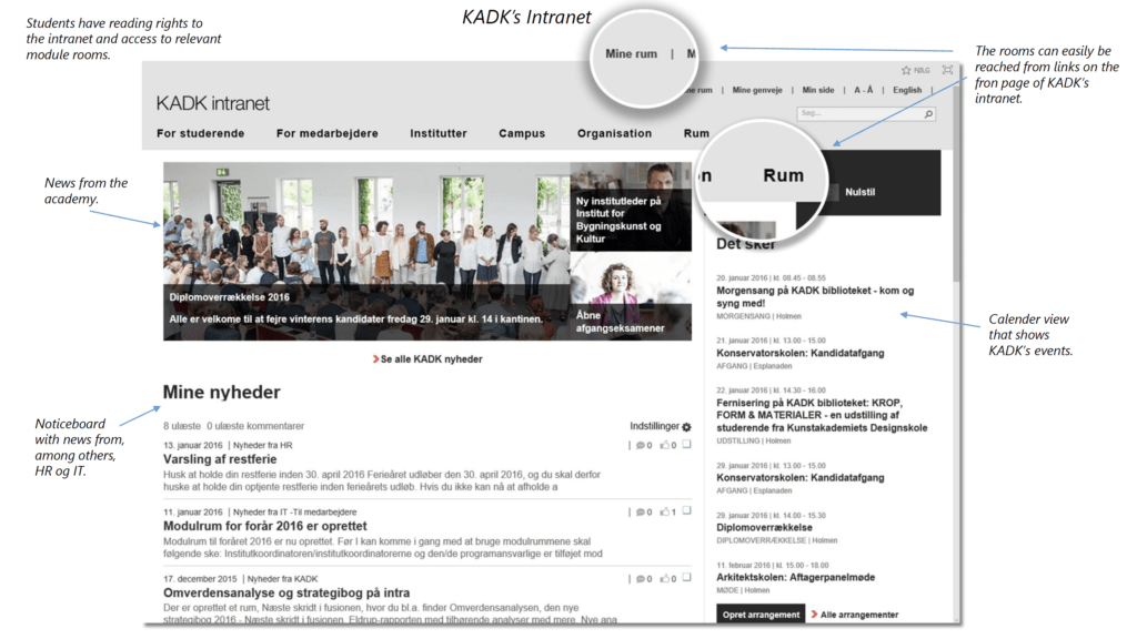 KADK eductauion industry intranet home page