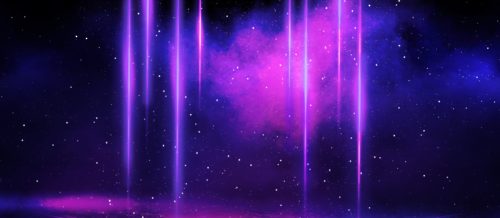 Microsoft Teams Communications banner with smoke and lasers