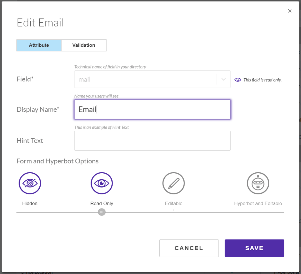 LiveTiles Directory administration Attribute rules screenshot