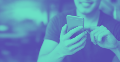 Person using smartphone