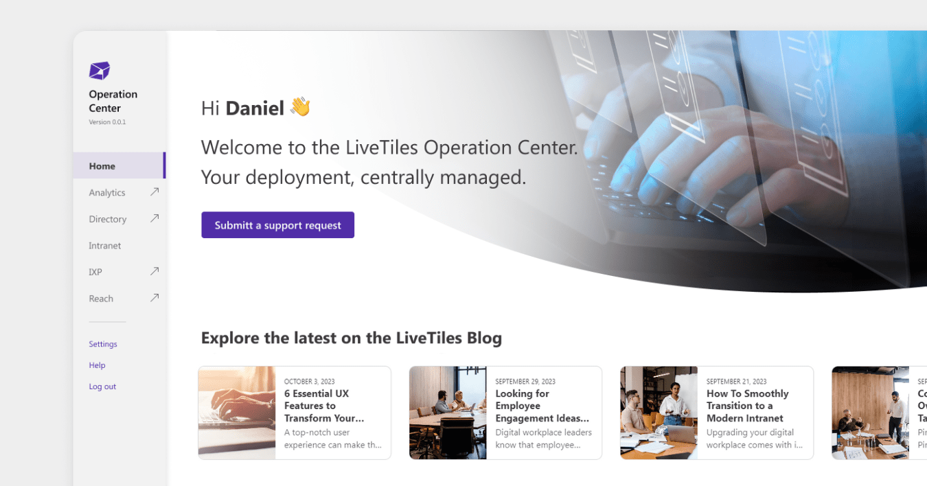 Operations Center LiveTiles featured