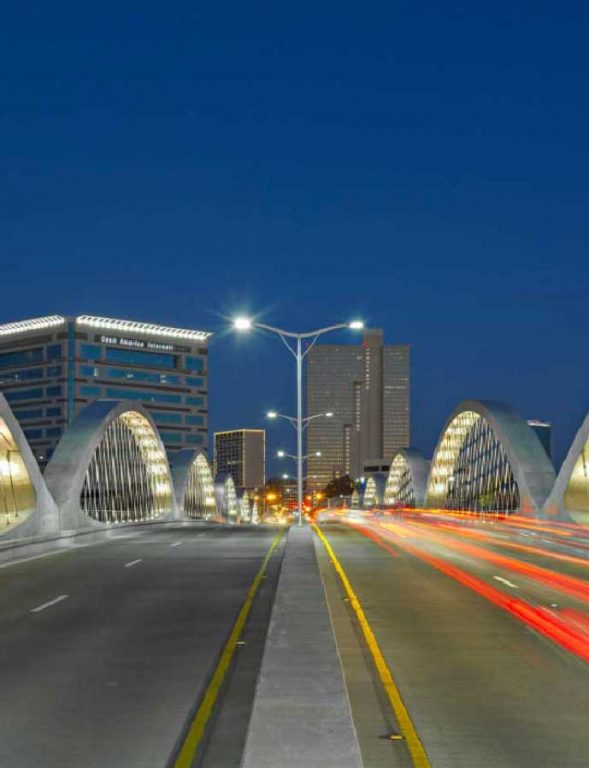 Construction of a bridge by Sundt Construction